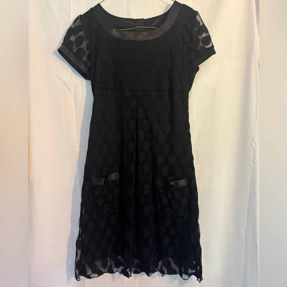 Enfocus Studio Black Polka Dot Dress